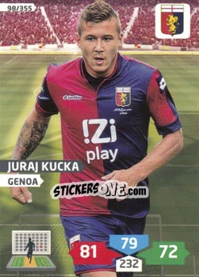 Sticker Juraj Kucka - Calciatori 2013-2014. Adrenalyn XL n. 98 - Panini