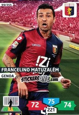 Sticker Francelino Matuzalém - Calciatori 2013-2014. Adrenalyn XL n. 99 - Panini