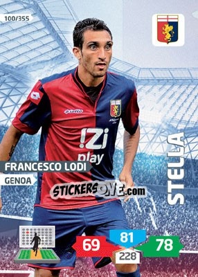 Sticker Francesco Lodi - Calciatori 2013-2014. Adrenalyn XL n. 100 - Panini