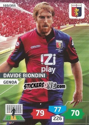 Figurina Davide Biondini - Calciatori 2013-2014. Adrenalyn XL - Panini