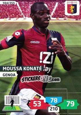 Sticker Moussa Konaté - Calciatori 2013-2014. Adrenalyn XL n. 104 - Panini