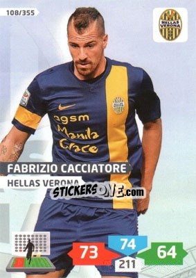 Sticker Fabrizio Cacciatore - Calciatori 2013-2014. Adrenalyn XL n. 108 - Panini