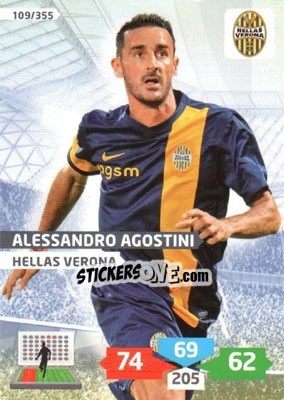 Sticker Alessandro Agostini - Calciatori 2013-2014. Adrenalyn XL n. 109 - Panini