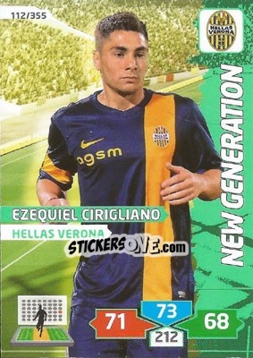 Sticker Ezequiel Cirigliano - Calciatori 2013-2014. Adrenalyn XL n. 112 - Panini