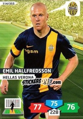 Sticker Emil HalIfredsson - Calciatori 2013-2014. Adrenalyn XL n. 114 - Panini