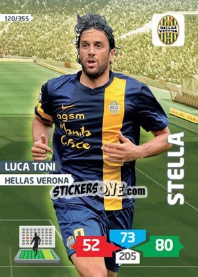 Sticker Luca Toni - Calciatori 2013-2014. Adrenalyn XL n. 120 - Panini