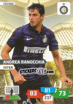 Sticker Andrea Ranocchia - Calciatori 2013-2014. Adrenalyn XL n. 125 - Panini
