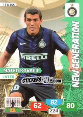 Sticker Mateo Kovacic - Calciatori 2013-2014. Adrenalyn XL n. 131 - Panini