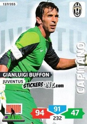 Sticker Gianluigi Buffon - Calciatori 2013-2014. Adrenalyn XL n. 137 - Panini