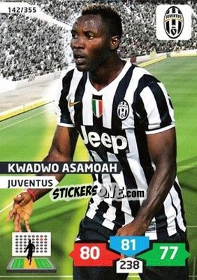 Sticker Kwadwo Asamoah - Calciatori 2013-2014. Adrenalyn XL n. 142 - Panini