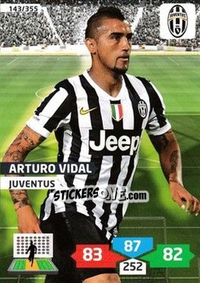 Sticker Arturo Vidal - Calciatori 2013-2014. Adrenalyn XL n. 143 - Panini