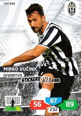 Sticker Mirko Vucinic - Calciatori 2013-2014. Adrenalyn XL n. 147 - Panini