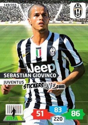 Sticker Sebastian Giovinco - Calciatori 2013-2014. Adrenalyn XL n. 149 - Panini