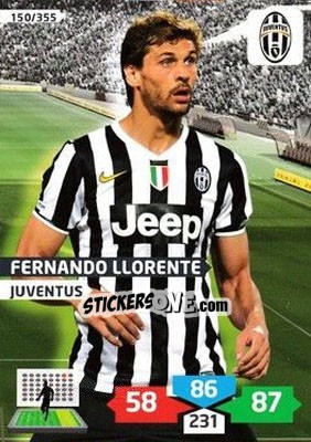 Sticker Fernando Llorente - Calciatori 2013-2014. Adrenalyn XL n. 150 - Panini