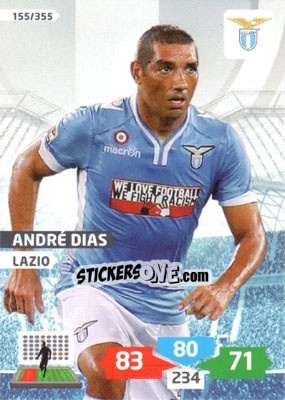 Sticker André Dias - Calciatori 2013-2014. Adrenalyn XL n. 155 - Panini