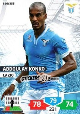 Sticker Abdoulay Konko - Calciatori 2013-2014. Adrenalyn XL n. 156 - Panini