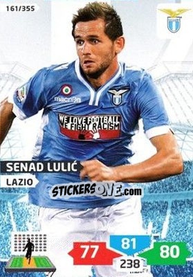 Sticker Senad Lulic - Calciatori 2013-2014. Adrenalyn XL n. 161 - Panini