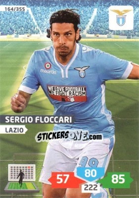 Sticker Sergio Floccari - Calciatori 2013-2014. Adrenalyn XL n. 164 - Panini