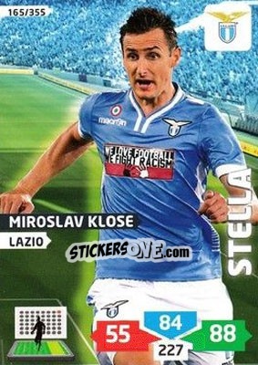 Sticker Miroslav Klose - Calciatori 2013-2014. Adrenalyn XL n. 165 - Panini