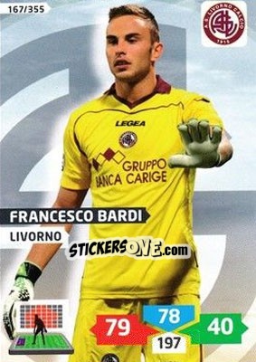 Sticker Francesco Bardi - Calciatori 2013-2014. Adrenalyn XL n. 167 - Panini
