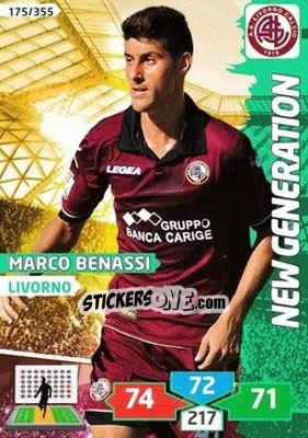 Sticker Marco Benassi - Calciatori 2013-2014. Adrenalyn XL n. 175 - Panini