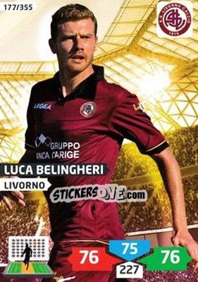 Sticker Luca Belingheri - Calciatori 2013-2014. Adrenalyn XL n. 177 - Panini