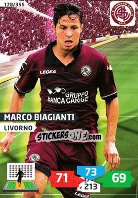 Sticker Marco Biagianti - Calciatori 2013-2014. Adrenalyn XL n. 178 - Panini