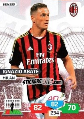 Sticker Ignazio Abate - Calciatori 2013-2014. Adrenalyn XL n. 185 - Panini