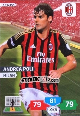 Figurina Andrea Poli - Calciatori 2013-2014. Adrenalyn XL - Panini