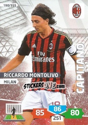 Figurina Riccardo Montolivo - Calciatori 2013-2014. Adrenalyn XL n. 190 - Panini