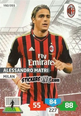 Sticker Alessandro Matri - Calciatori 2013-2014. Adrenalyn XL n. 192 - Panini