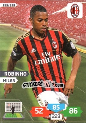 Sticker Robinho - Calciatori 2013-2014. Adrenalyn XL n. 195 - Panini