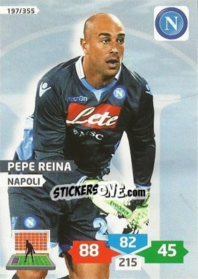 Sticker Pepe Reina - Calciatori 2013-2014. Adrenalyn XL n. 197 - Panini
