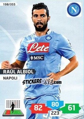 Sticker Raúl Albiol - Calciatori 2013-2014. Adrenalyn XL n. 198 - Panini