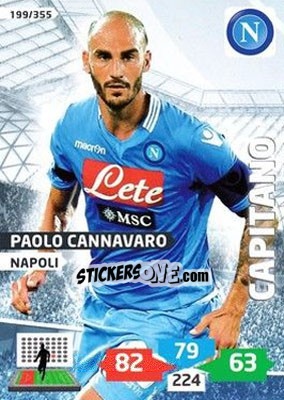 Sticker Paolo Cannavaro - Calciatori 2013-2014. Adrenalyn XL n. 199 - Panini