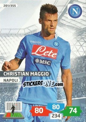 Sticker Christian Maggio - Calciatori 2013-2014. Adrenalyn XL - Panini