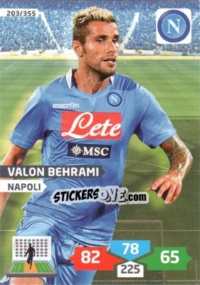 Sticker Valon Behrami - Calciatori 2013-2014. Adrenalyn XL - Panini
