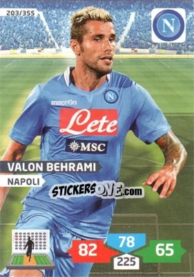 Figurina Valon Behrami - Calciatori 2013-2014. Adrenalyn XL - Panini