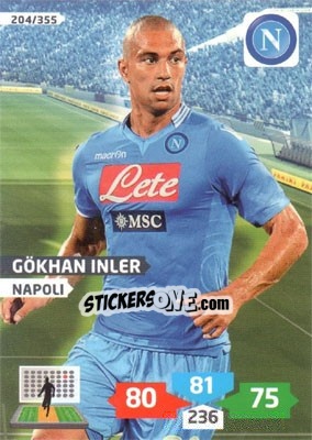 Sticker Gökhan Inler - Calciatori 2013-2014. Adrenalyn XL n. 204 - Panini