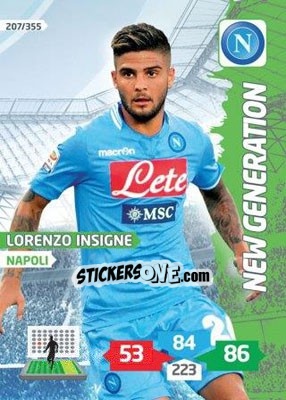 Sticker Lorenzo Insigne - Calciatori 2013-2014. Adrenalyn XL n. 207 - Panini