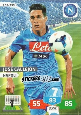 Sticker José Callejón - Calciatori 2013-2014. Adrenalyn XL n. 208 - Panini