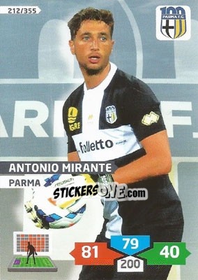 Sticker Antonio Mirante - Calciatori 2013-2014. Adrenalyn XL n. 212 - Panini