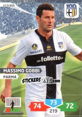 Sticker Massimo Gobbi - Calciatori 2013-2014. Adrenalyn XL n. 217 - Panini