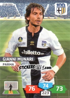 Sticker Gianni Munari - Calciatori 2013-2014. Adrenalyn XL n. 218 - Panini