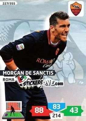 Sticker Morgan De Sanctis - Calciatori 2013-2014. Adrenalyn XL n. 227 - Panini