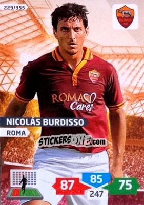 Sticker Nicolás Burdisso - Calciatori 2013-2014. Adrenalyn XL n. 229 - Panini