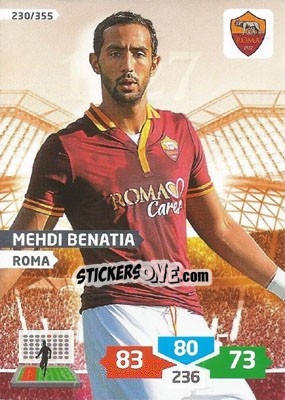 Sticker Medhi Benatia - Calciatori 2013-2014. Adrenalyn XL n. 230 - Panini