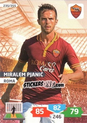 Sticker Miralem Pjanic - Calciatori 2013-2014. Adrenalyn XL n. 235 - Panini