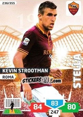 Sticker Kevin Strootman - Calciatori 2013-2014. Adrenalyn XL n. 236 - Panini