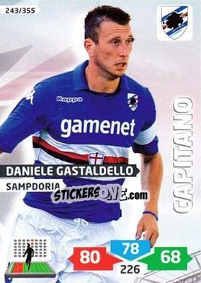 Sticker Daniele Gastaldello - Calciatori 2013-2014. Adrenalyn XL n. 243 - Panini